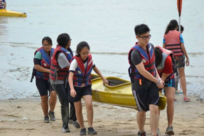 R.E.A.L Schools students during an outdoor adventure camp at 'Outward Bound Malaysia', where qualities such as leadership skills and teamwork are cultivated
