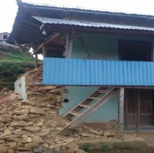 Destroyed home of Mr. Johani Kumar