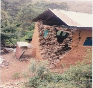 Destroyed home of Mr. Sanu Babu Khatri
