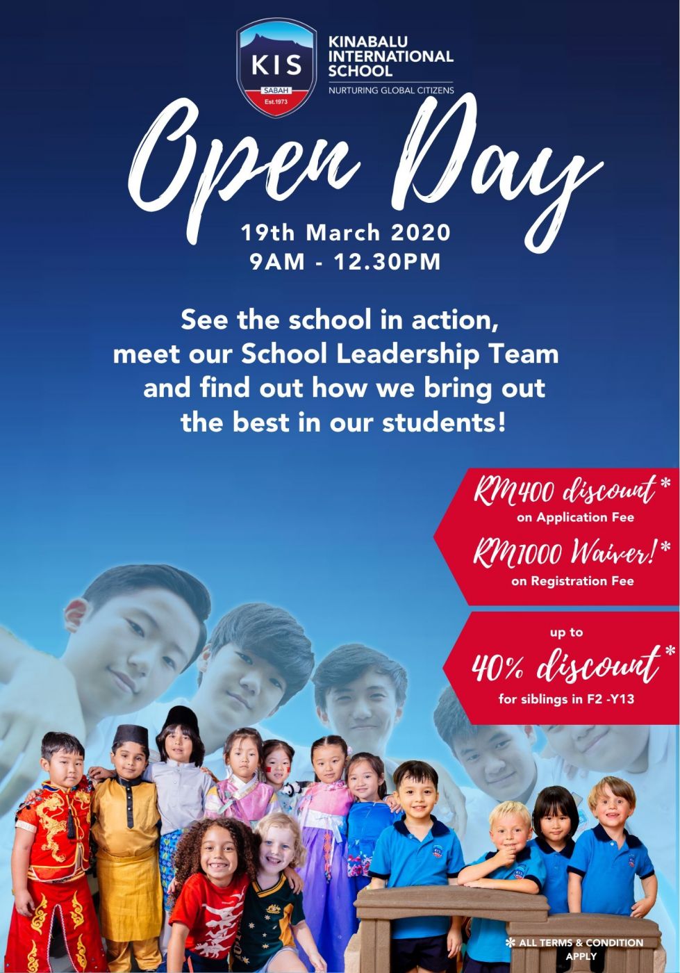 Kinabalu International School Open Day 19th March 2020 and International School in Sabah, Malaysia